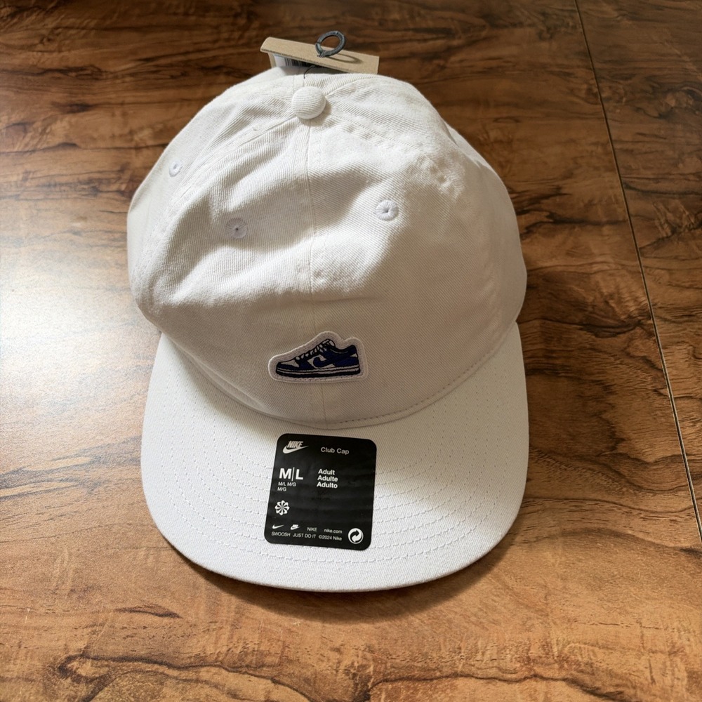 Nike Club Cap Dunk Low Varsity Royal White Adjustable Hat FN4404-100 Mens ML